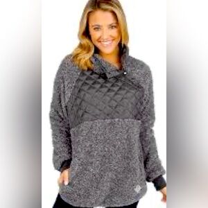 Simply Southern Charcoal Fleece Pullover